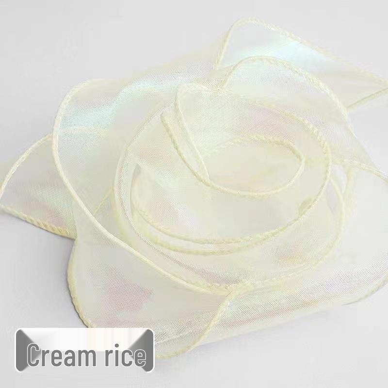 6cm Iridescent Fish Tail Ribbon for Cake Wraps, Bouquets, Gift Boxes, and DIY Projects.