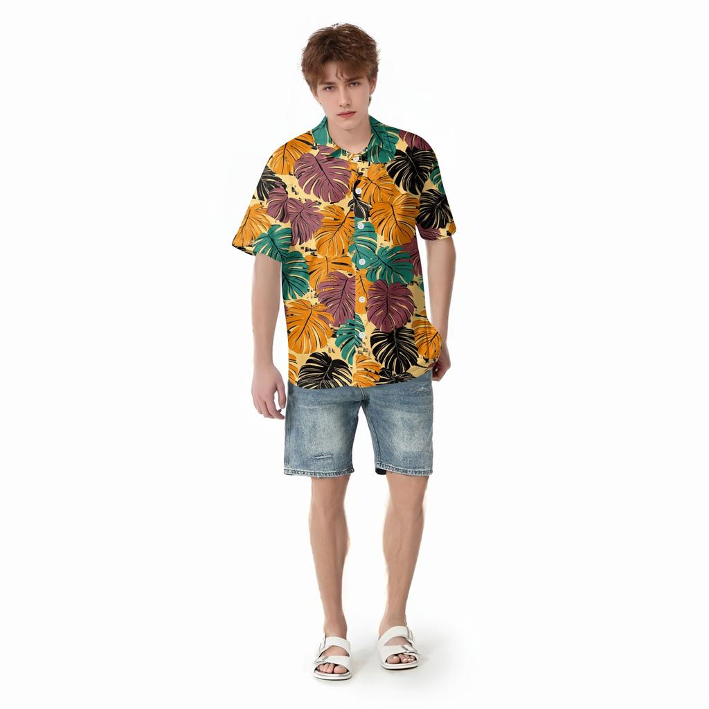 Family Matching Summer Outfits, Hawaiian Vacation Women Beach Dress, Girls Sundress, Men And Boys Button Down Shirt
