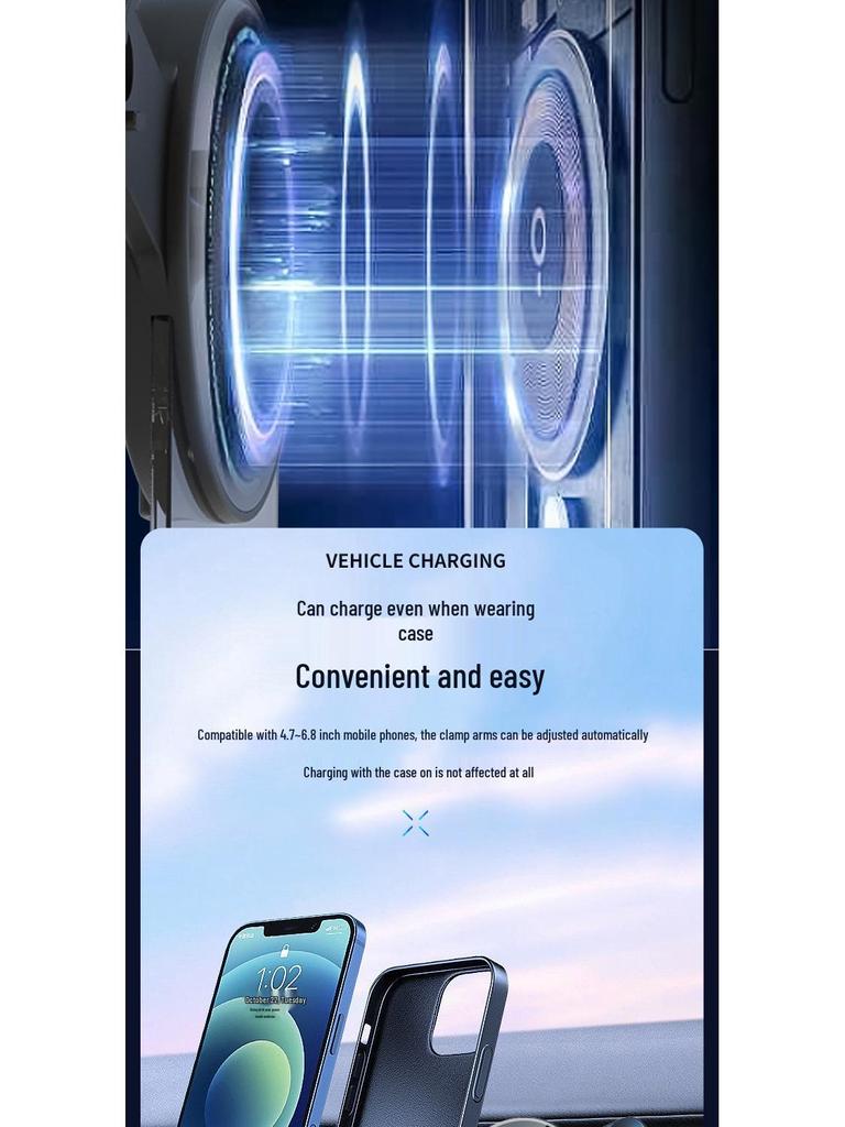 15W bezdrátová nabíječka a držák do auta na telefon