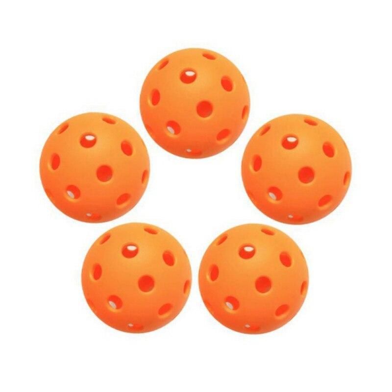 

Уличные мячи для пиклбола, оранжевые, 40 отверстий, высокая эластичность, прочные, 6 штук 3PCS