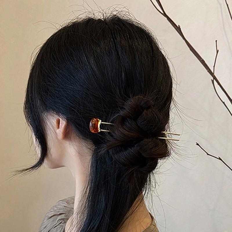 Metal Round Ball Hair Sticks For Women Girl Simple Gold Color Smooth Bead Hair Clips Hair Stick Hair Accessories Jewelry
