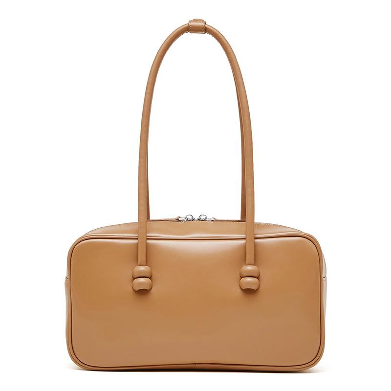 Leather underarm bag women's new large-capacity women's bag shoulder bag bowling bag