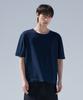 Dibeullu Tuck U-Neck Short Sleeve Navy