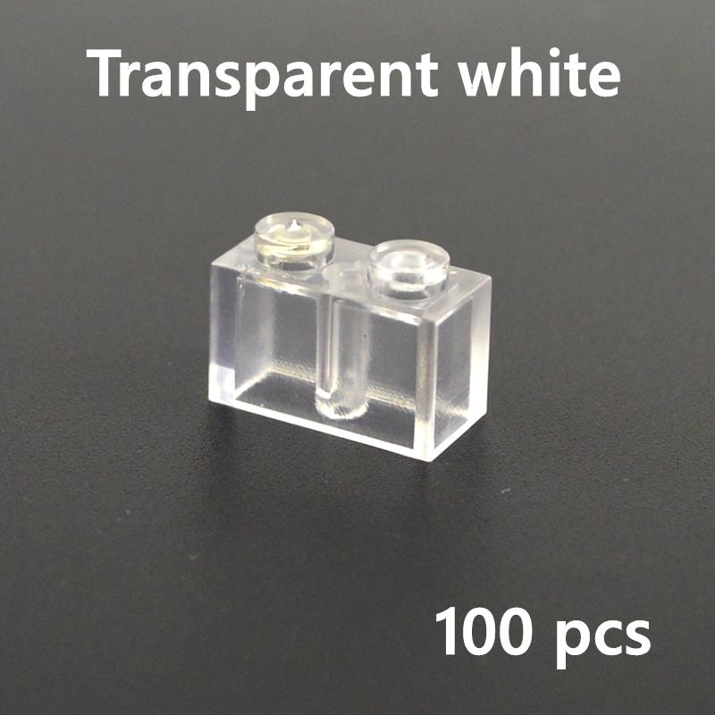 100pcs 1*2 Dot Thick Figures Bricks Educational Creative DIY Bulk 1x2 Dot Building Blocks Compatible with 3004 classic parts
