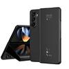 Luxury Side Window Smart Dormancy Case for Samsung Galaxy Z Fold 7 6 5 4 3 Plating Mirror PU Leather Stand Cover for Z Fold 7
