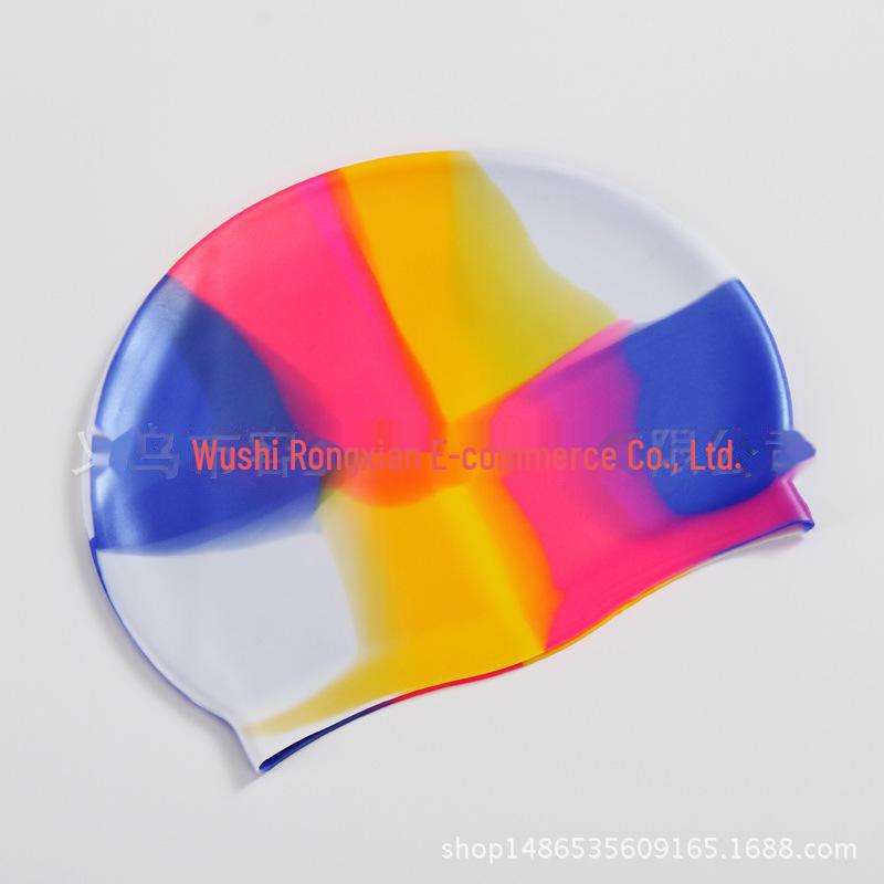 Non-Slip Waterproof Silicone Swim Cap for Adults – Comfortable, Logo Customizable