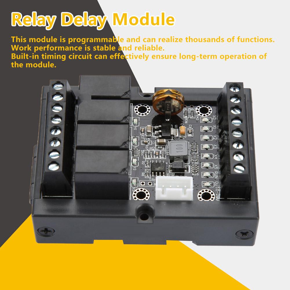 PLC Industrial Control Board FX1N10MR Programmable Relay Delay Module with Shell