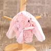 Cute Bunny Plush Toy Cartoon Stuffed Bunny Doll Keychain Lovely Bag Pendant Backpack Hanging Decoration Birthday Gifts