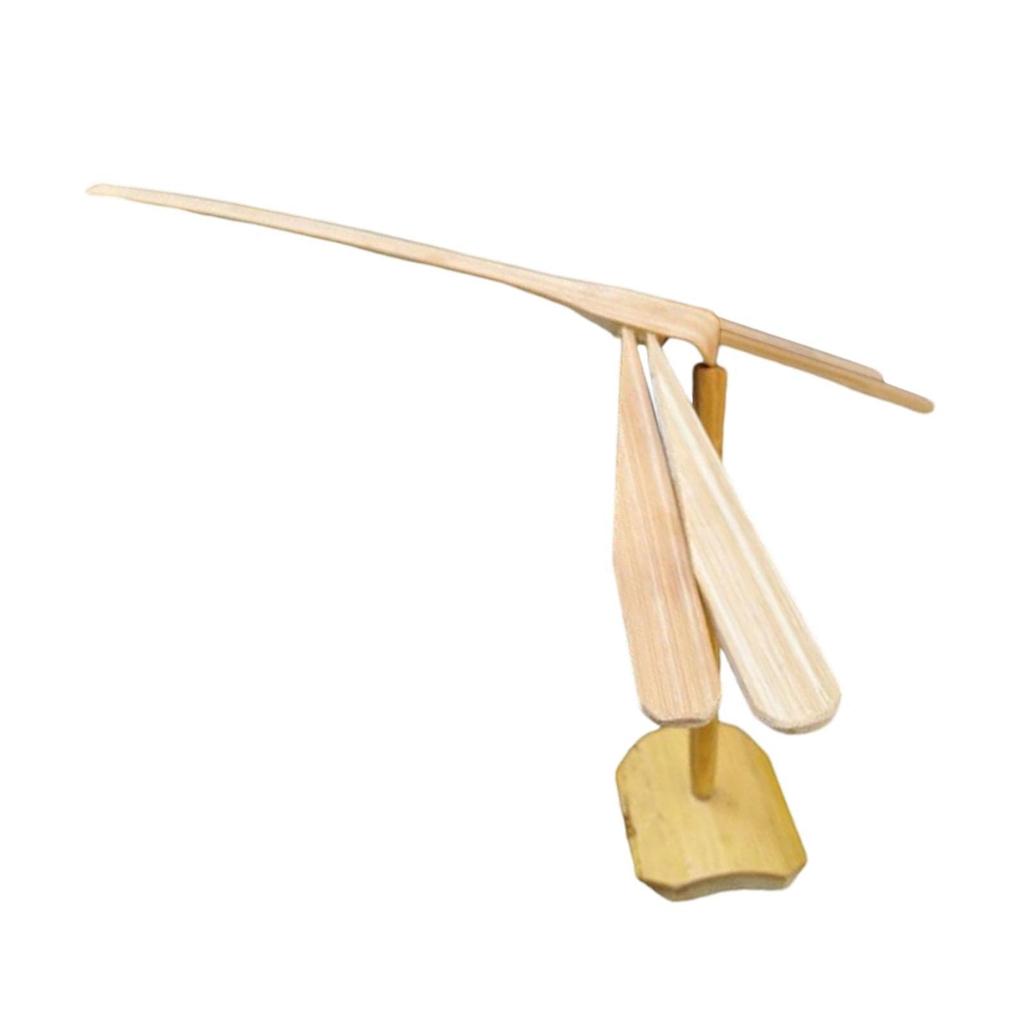 Bamboo Dragonfly Toy DIY Flying Helicopter Hand Rub Propeller Educational Outdoor Desk Ornament