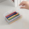 2/3Pcs Clear Hard Pencil Case Stackable High Capacity Pencil Case Colored Pencil Organizers Box for Sketch Pencil Marker