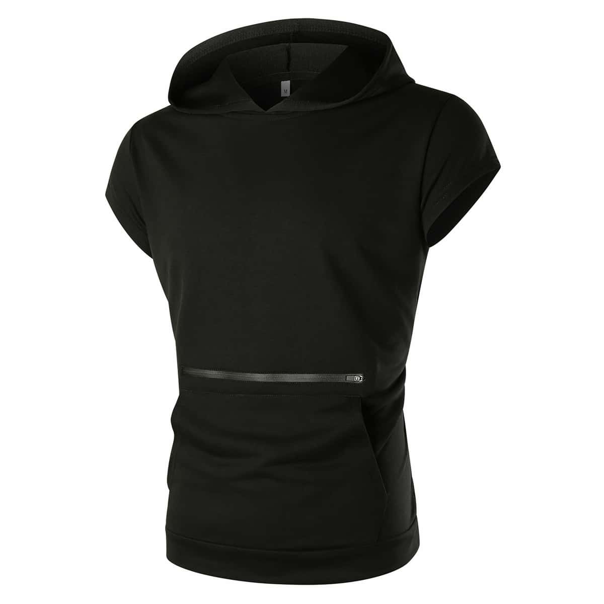 

Europe Fashion Clothes Men s Athletic Hoodies Sleeveless Hoodie Sweatshirts M чёрный