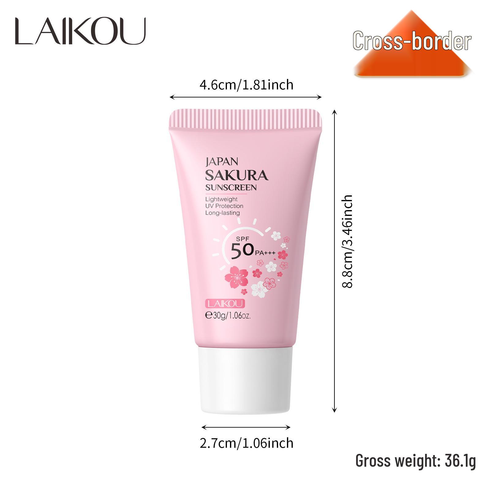 LAIKOU Sakura Sunscreen 30g - Hydrating & Moisturizing Isolation Cream