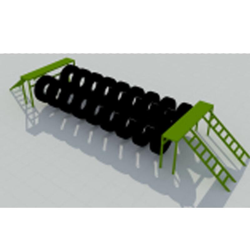 Mussel Rotating Tire Obstacle Training Bridge Set