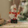 American Retro Christmas Snowman Cane Resin Pendant for Tree Decoration