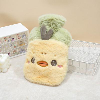 Cartoon Plush Warm Belly Hot Water Bag with Water Injection, Large Capacity Warm Baby, Student, Foot and Hand Hot Water Bag
