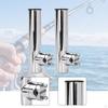 2Pcs Boat Fishing Rod Holders Stainless Steel Accessory Heavy Duty Easy Installation Rail