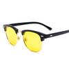 Semi-Rimless Night Vision Glasses for Driving Men Yellow Lens Goggles Classic Square Driving Women Eyeglasses