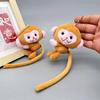 Cartoon Long Tailed Monkey Doll Key Chain Pendant DIY Plush Toy Doll Keychain Backpack Pendant Accessories Gift for Children