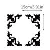 8pcs Furniture Decoration Mirror Sticker 3D Wallsticker Acrylic Self-adhesive Mirror Gold Sliver Sticker Cabinet Corner Decor
