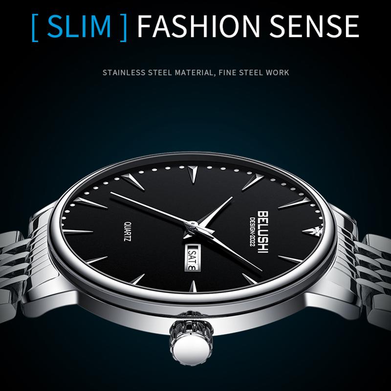 Business High Quality Men Watch Sport Quartz Man Wristwatch Waterproof Date Week Stainless Steel Fashion gift for Men 's Watch