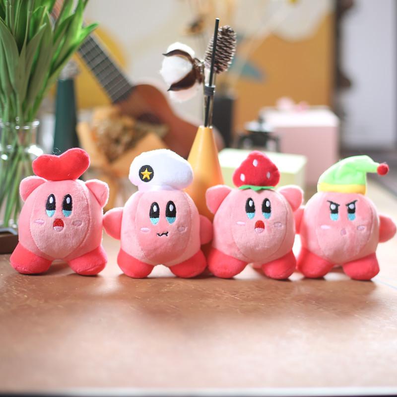 Adorable Pink Kirby Plush Keychain Soft Short Plush Bag Doll Clip