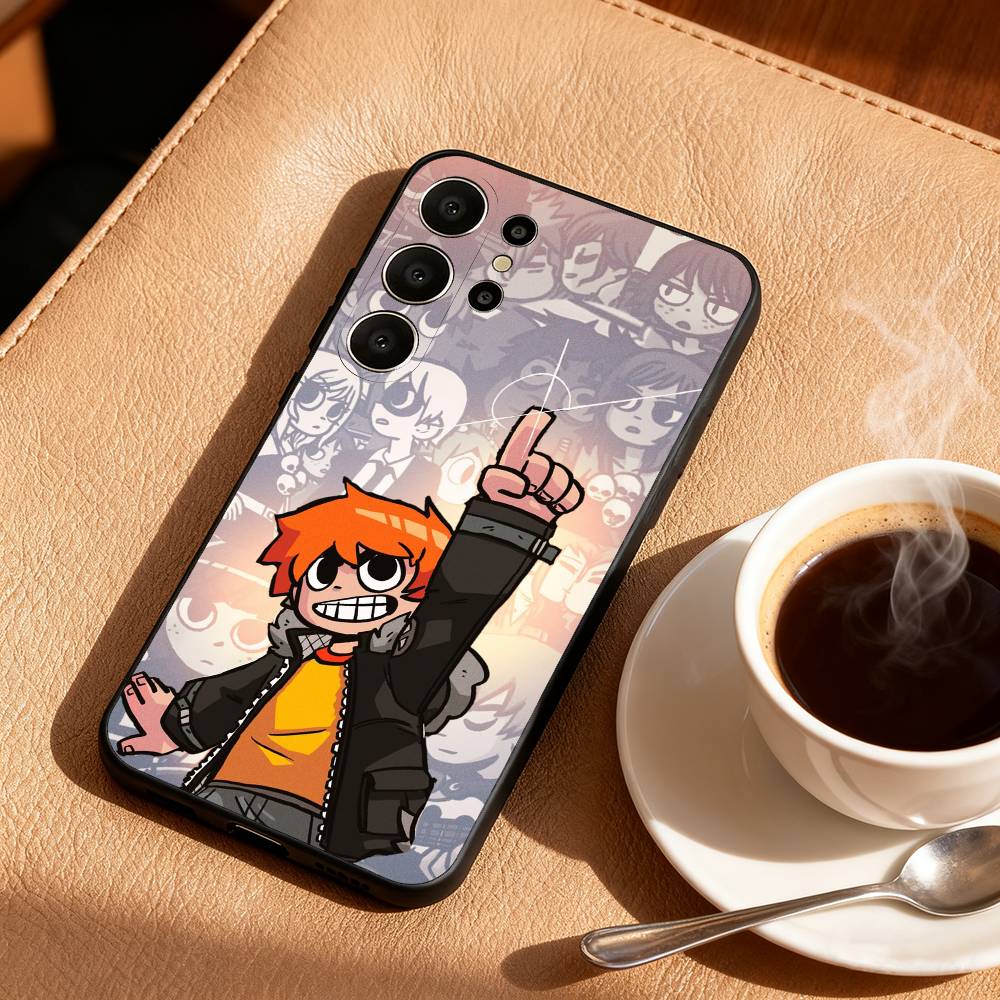 Anime S-Scott P-Pilgrim Phone Case For Samsung S26,S25,S24,S21,S22,S23,S30,Ultra,S20,FE,Lite,10,9,Black Cover