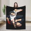 Yuji Itadori Blanket J-Jujutsu Kaisens Warm Soft Funny Plush Throw Blanket For Girls Boys Chair Flannel Bedspread Bed Cover