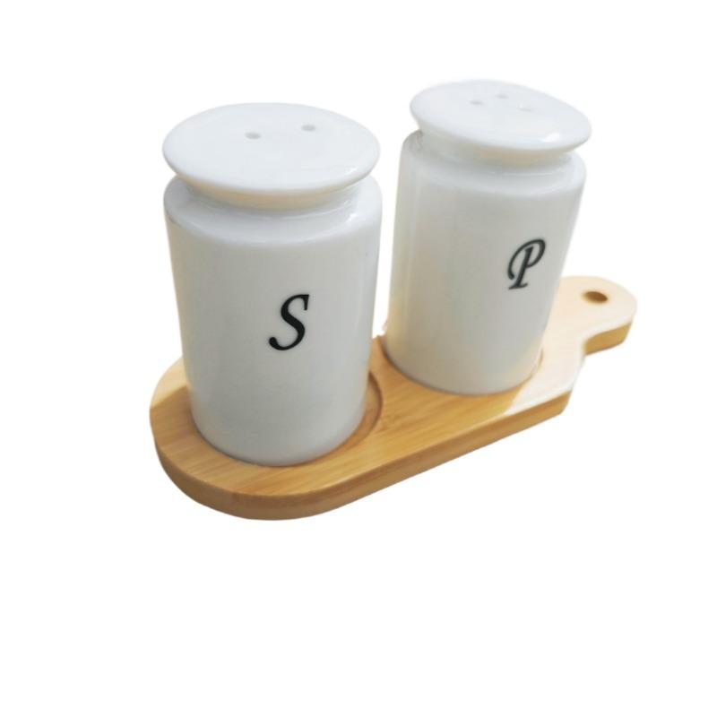 

Nordic Simple Pure White Ceramic Pepper Bottle Set Home Salt Shaker Seasoning Box A Pair Flavoring Utensils Kitchen Supplies