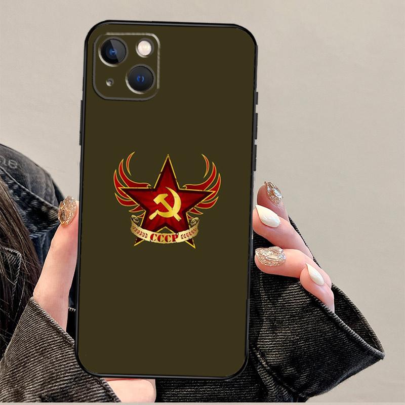 CCCP Soviet Union Russia Case For iPhone 11 12 13 14 15 16 Pro Max XS X XR Plus 12 13 Mini Phone Cover