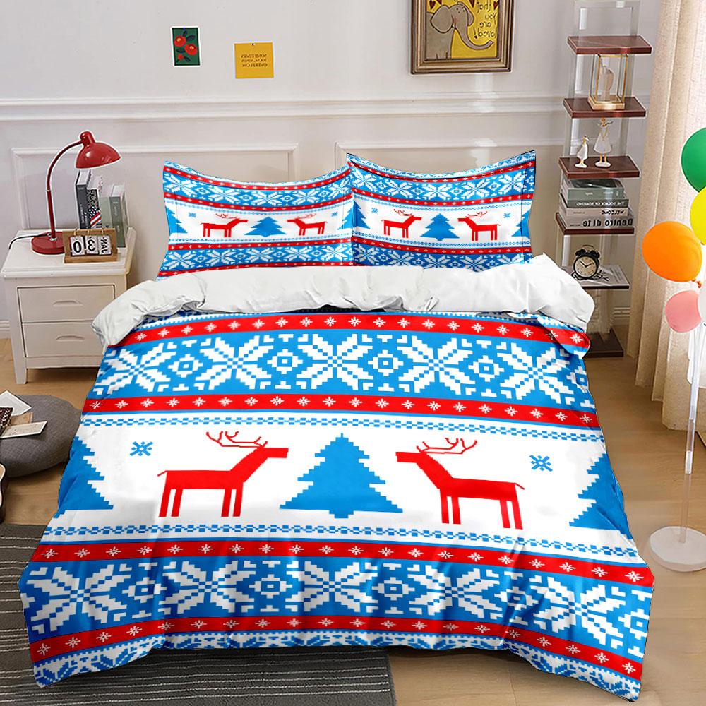 Festive Winter Design Gift Set Kid's and Adults' Bedroom Decor, Exquisite Three-piece Bedding Set Gift