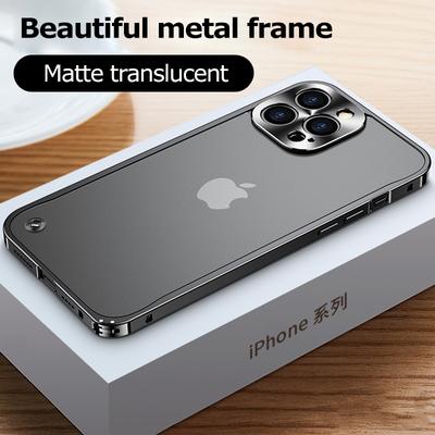 Metal Phone Cases For 12 13 14 15 16 17 Pro Max Plus Cover Magnetic Aluminum Frame Phone Shell For 17Air 16Plus