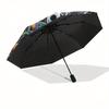 Nightmare Before Christmas,Halloween Automatic Umbrella - Tri-fold Portable Umbrella, Best Holiday Gift for Men and Women, Durable Iron Fram