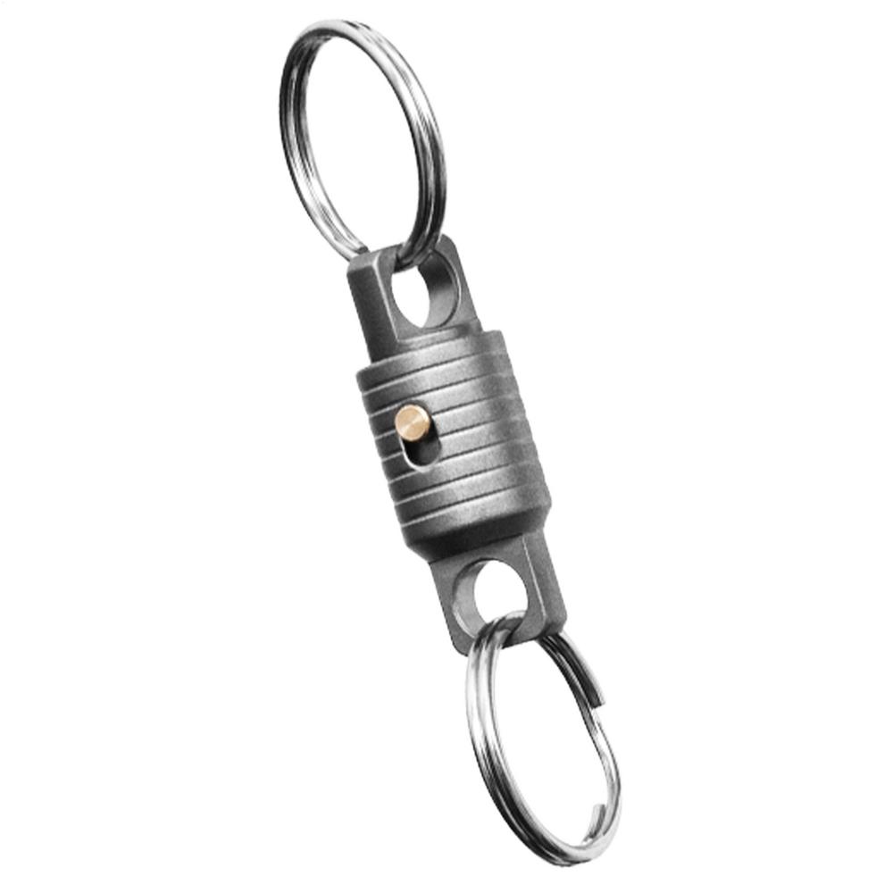 

Titanium Key Ring Portable Double-End Swivel Keychain Rotatable Key Linker Metal Car Metal Car Key Holder Pull Apart Key Rings серебряный