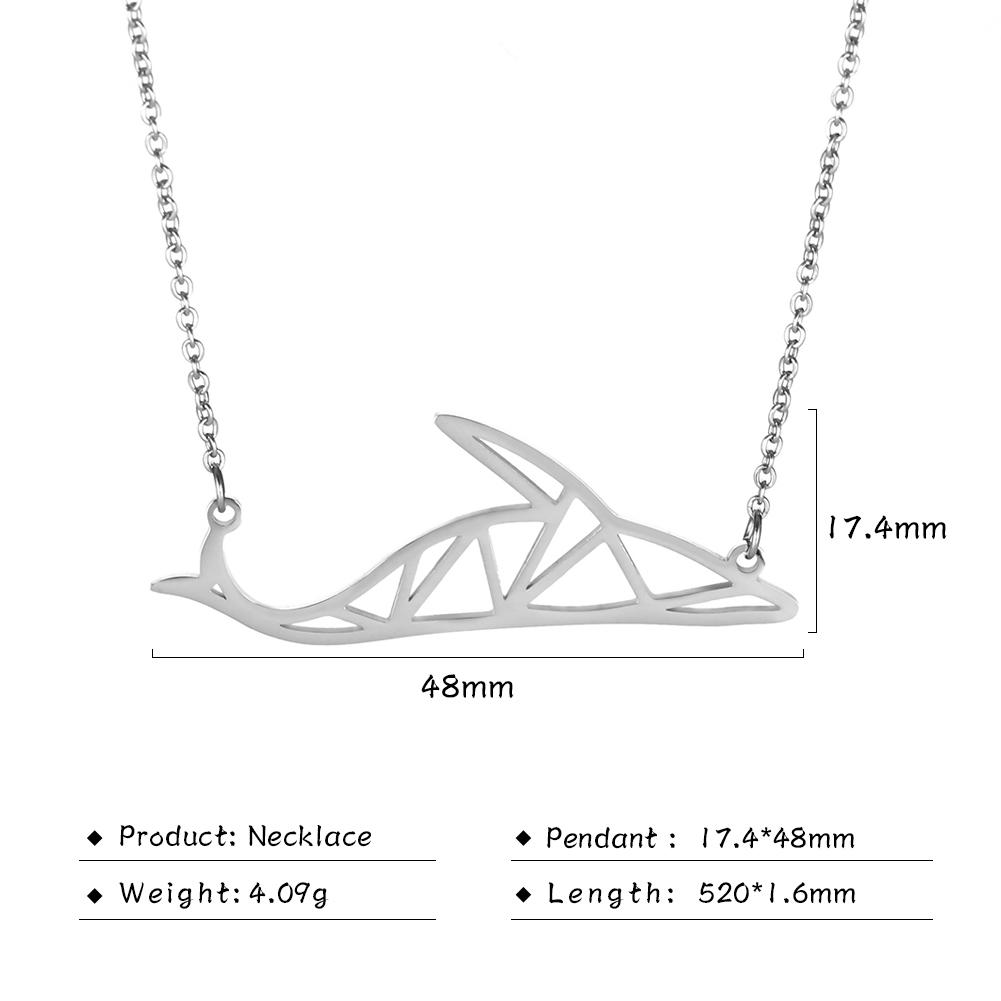 Cazador Stainless Steel Animal Pendant Necklace Cute Cat Dog Pet Whale Elephant Fish Penguin Necklaces Jewelry Gift for Women
