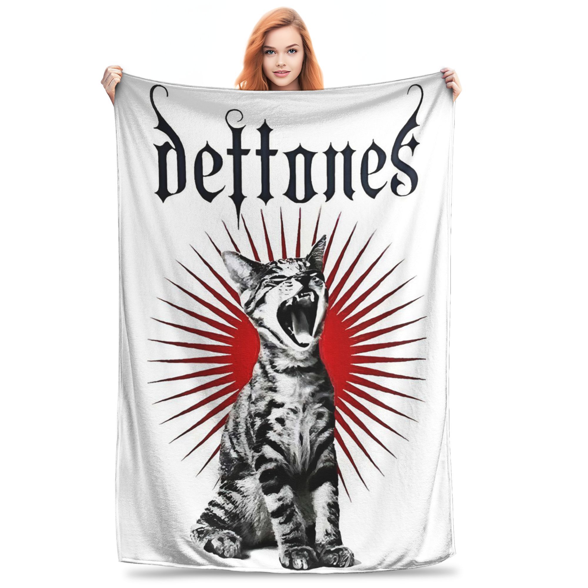 

Flannel Throw Blanket Vintage Deftones Metal Band White Pony Album Warm Plush Blankets Soft Bedding for Living room Travel Sofa 80x120cm