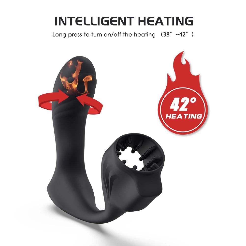 Anal Vibrator Prostate Massager Penis Cock Ring G-spot Stimulation Waterproof Butt Plug Adult  Sex Toys for Male Female 18+