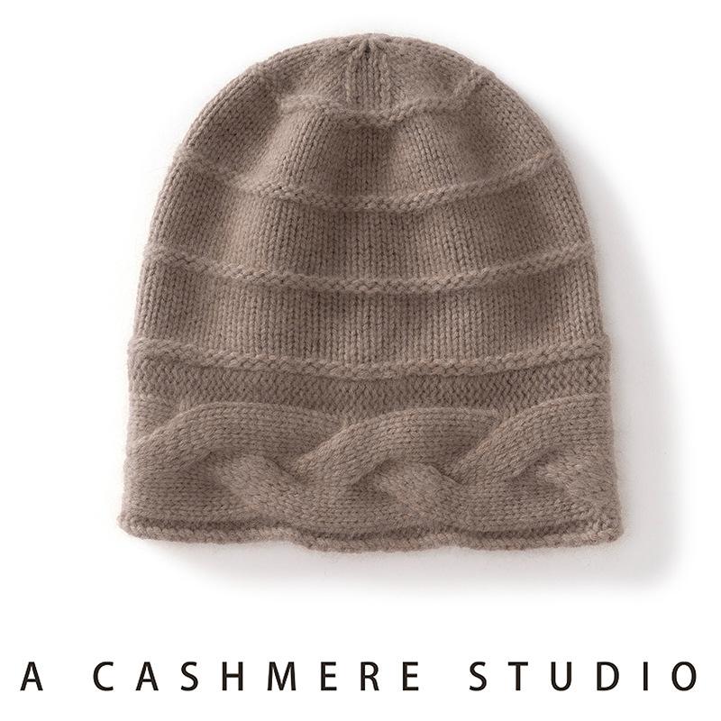 Autumn and winter cashmere fashion hat women's soft and warm simple foreign style versatile casual thickened headhat