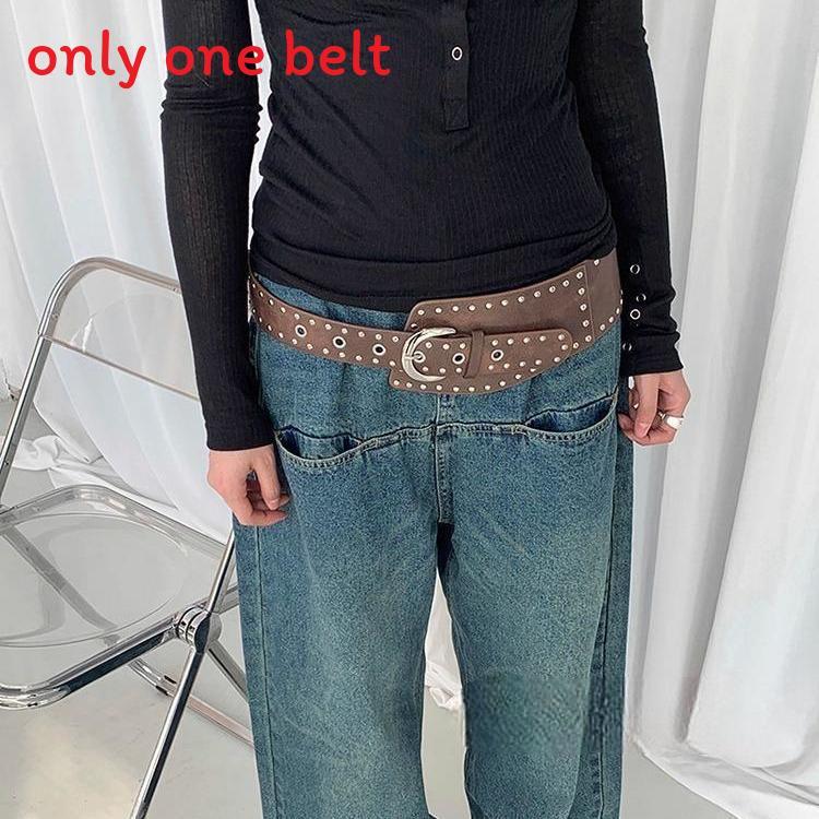 Retro Western PU-Ledergürtel mit Metallschnalle für Boho-Stil Modeaccessoires