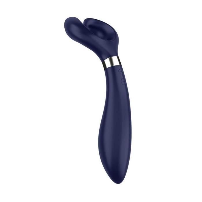 Sextoy - SATISFYER - Multifun 3 - Bleu Nuit - Silicone - Waterproof - Rechargeable