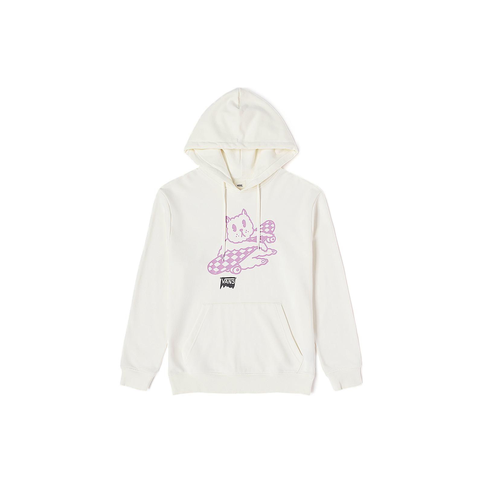 Vans Off-White Cat Checkerboard Print Pullover Hoodie VN000GNNFS8 L
