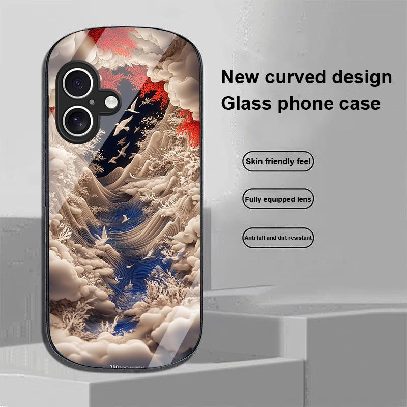 Sternennacht Foyer Für Apple iPhone 16 11 13 15 14 Pro Max 12 Mini 7 8 Plus XR X XS Elliptisch geformte Hülle aus gehärtetem Glas