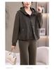 Autumn 2026 Women's Casual Three-Piece Set: Hooded Sweatshirt, Vest, and Pants.