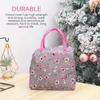 Lunch Bag Carry Holders Containers Rose Pattern Picnic Organizer Container Worker Student Food Storage Bags Carrying Pouches