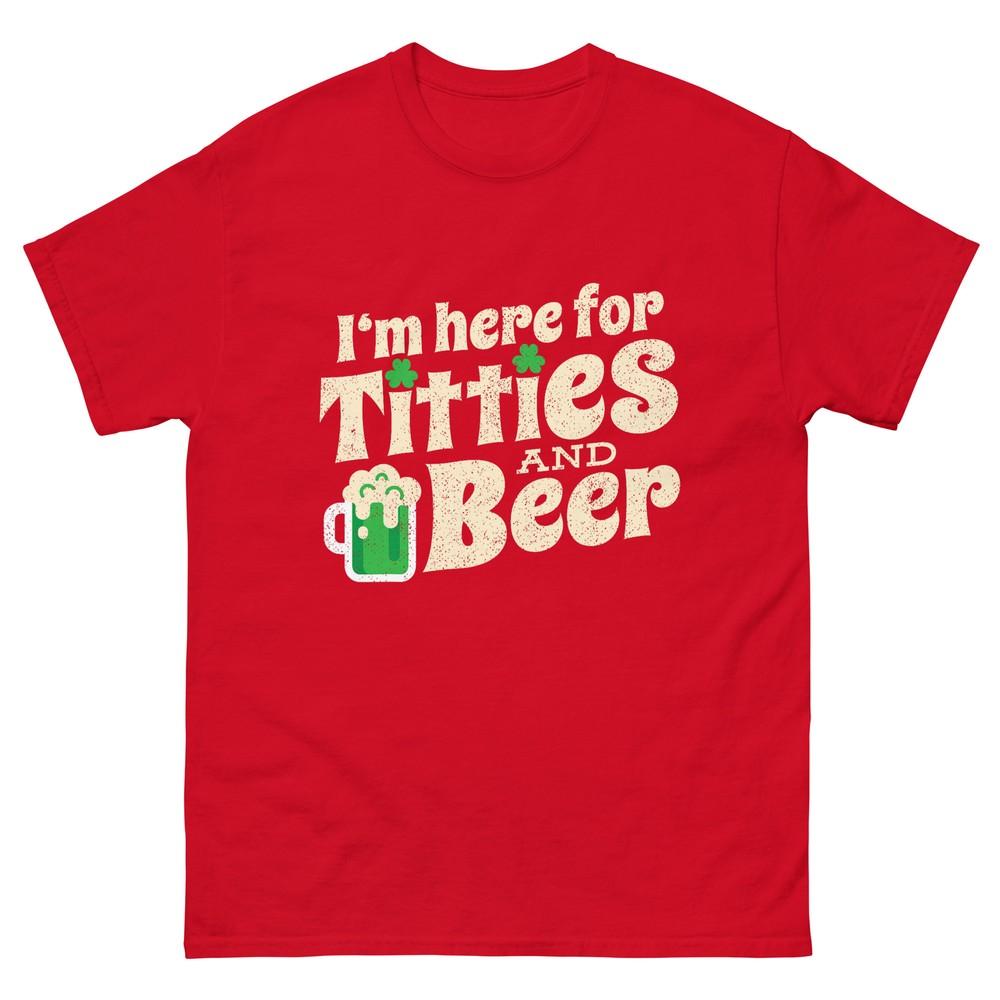 Titties And Beer Funny St Patricks Day 2020 TShirt S