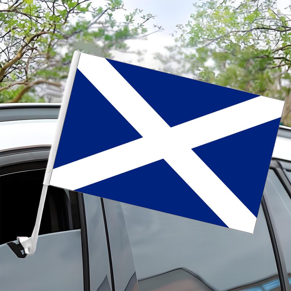 Auto Fenster Schottland Banner Polyester Mini Schottische Nationalflagge 30x45cm Schottisches Banner Deko für Festival Autodekoration