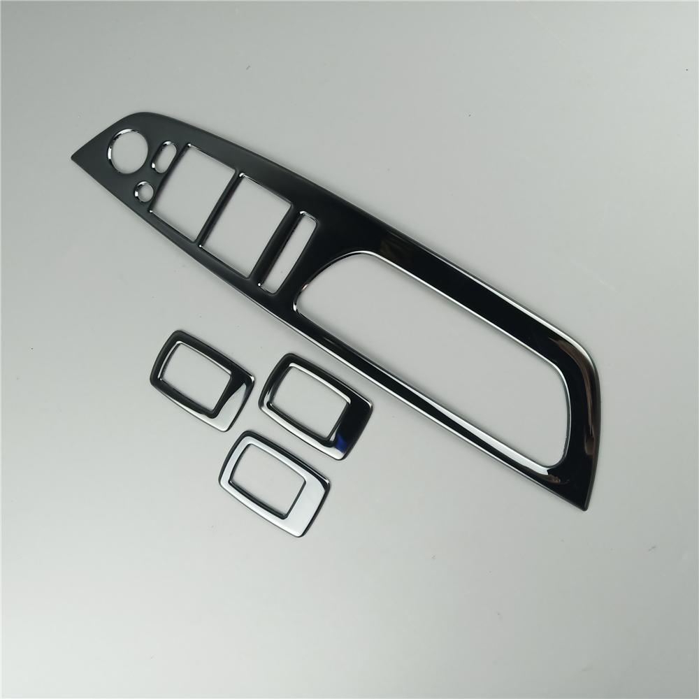 Schwarz Auto Tür Armlehne Panel Dekoration Aufkleber Für BMW X5 E70 X6 E71 2008-2014 Edelstahl Fenster Glas heben Tasten