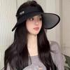 Women'S Summer  Outdoor Wide-Brimmed Ice Silk Sunshade Hat Vent Hat Breathable Sun Hat