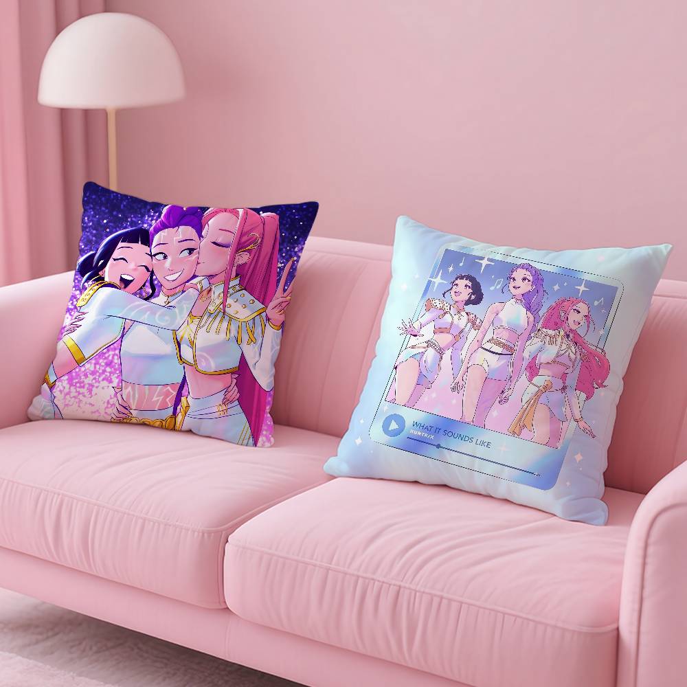 Kpops D-Dämon H-Jäger Kissenbezug Muster Bedruckter Kissenbezug für Wohnzimmer Sofa Kissenbezug & Schlafzimmerdeko