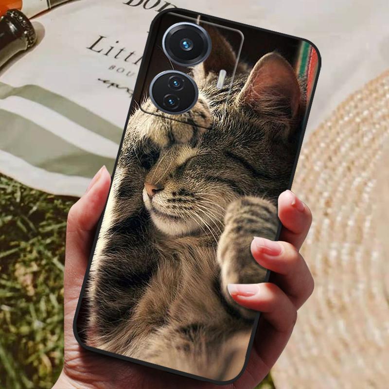 Etui dla vivo T1 4G VivoT1 V2153 Miękkie Silikonowe Etui na Tył z TPU dla vivo T1 44W Etui na Telefon Snapdragon 680 Ochronne Modne Coque