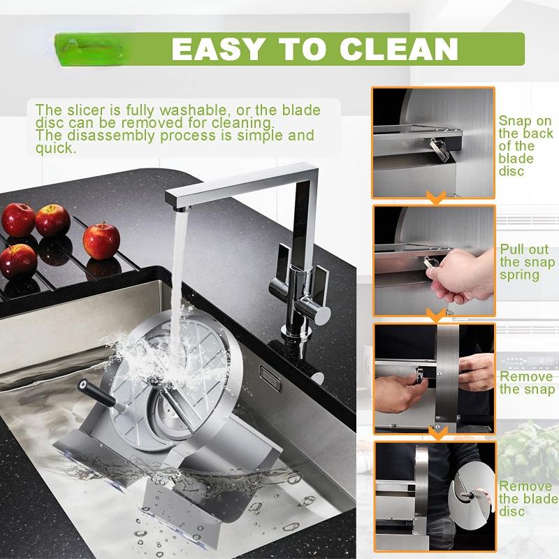 Replace blade for Commercial Vegetable Slicer Stainless Steel Potato Onion Slicer 0-0.5''Thickness Adjustable Manual Fruit Cutte